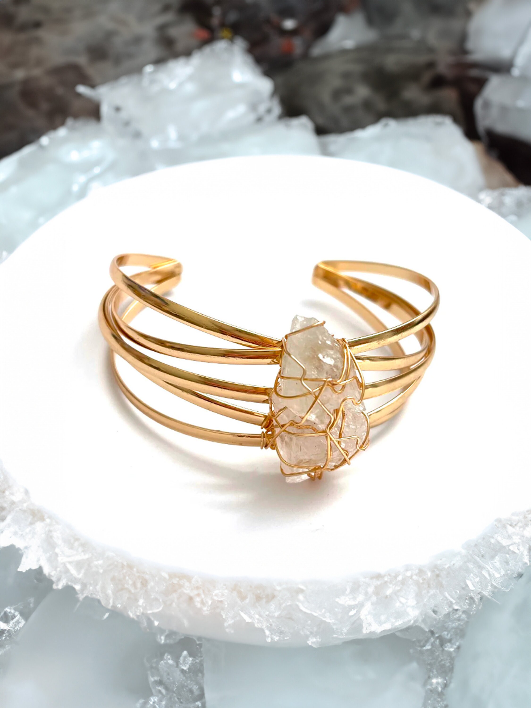 Joshua Tree Quartz Crystal Bracelet Unique Raw Healing Stone