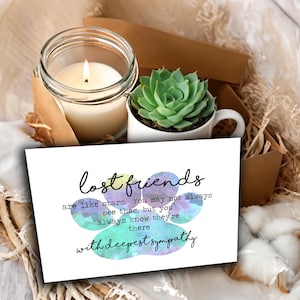 Pet Bereavement Care Package  - Sympathy card with Succulent and Candle - Pet Sympathy Box / Veterinary Condolences / Cat or Dog / Grief