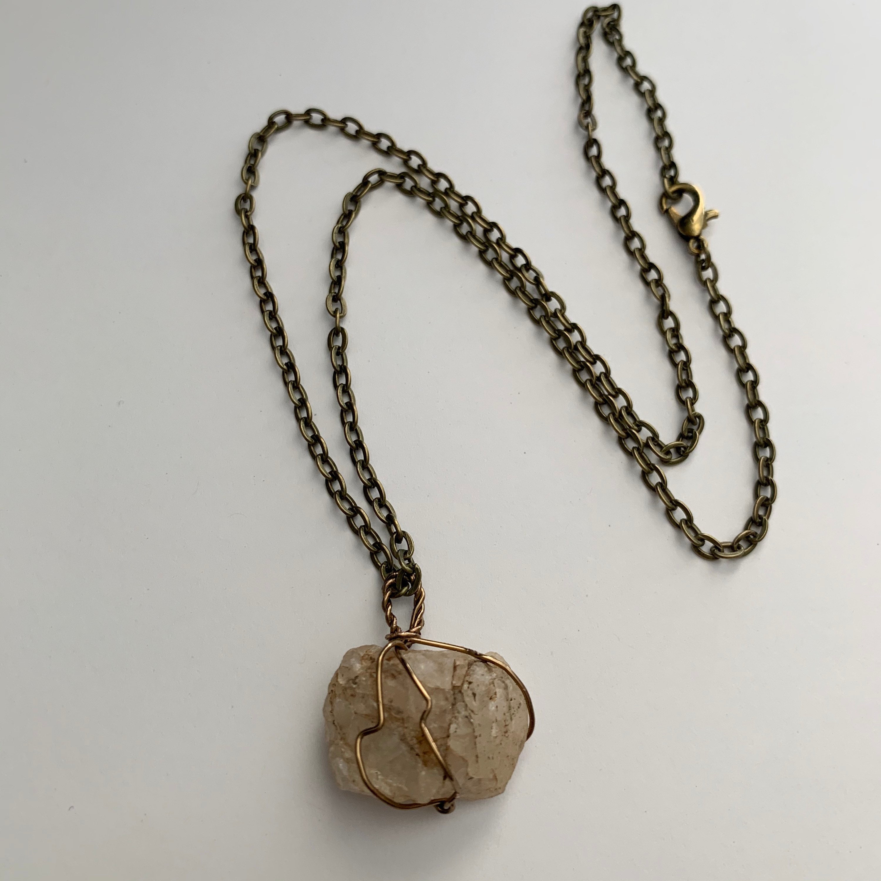 Genuine Joshua Tree peppered quartz crystal necklace Etsy