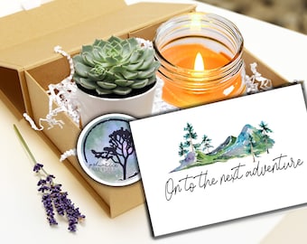 On To The Next Adventure Succulent Gift Box | Retirement Gift | Best Wishes  |   felicitations   |   so excited for you   |   happy for you