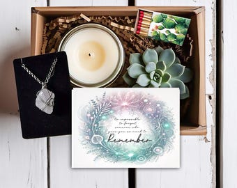 Pet Loss Sympathy Gift Box with Candle, Necklace & Card – Dog or Cat Memorial Care Package - Sympathy gift box - Grief gift - Memorial Box