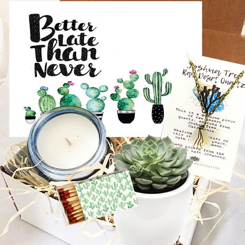 Better late than never Happy Belated birthday gift box Etsy