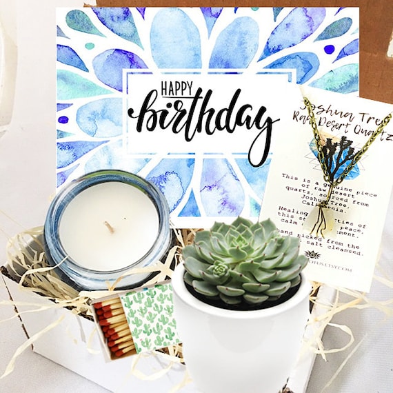 Happy Birthday - Succulent Gift Box - FREE SHIPPING -cactus Gift - Send A  Gift - Birthday Present- - Etsy Israel