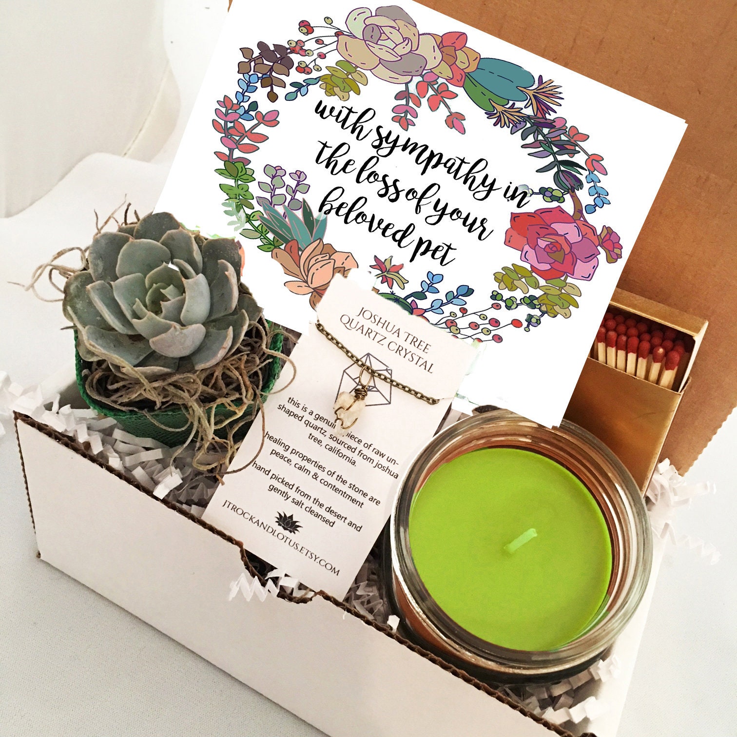 Succulent Gift Box Sympathy : Sympathy Gift Succulent Gift Box A Beautiful Soul is Never ... - Pets leave pawprints on our hearts live succulent sympathy | etsy.