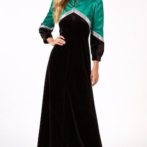 david brown california dress VTG DESIGNER DAVID BROWN CALIFORNIA SZ P Long House Dress ROBE USA