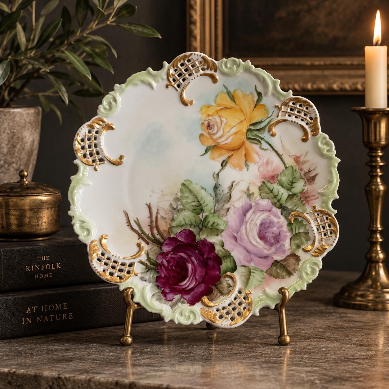 Hand Painted Austrian Plate - Etsy