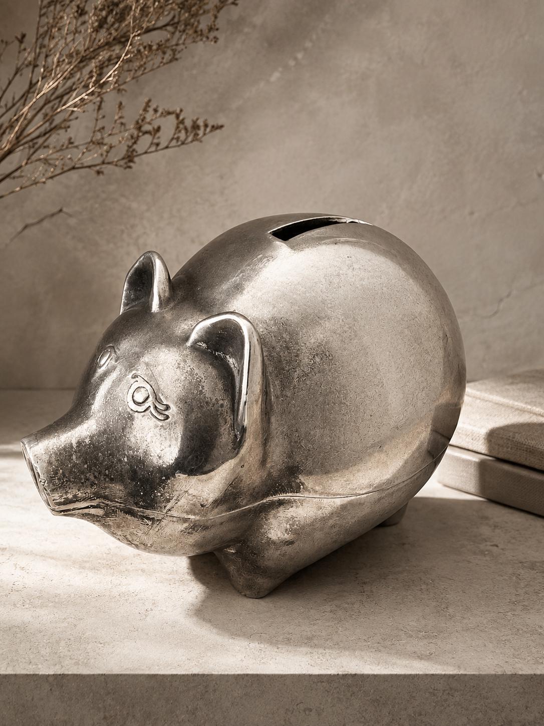 Vintage Metal Piggy Bank - Etsy