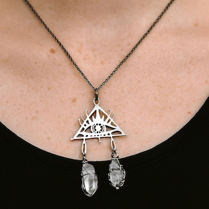 All Seeing Eye Necklace, Stainless Steel Eye Pendant, Spiritual Protection Jewelry, Evil Eye Necklace, Festival Jewelry, Intuition Amulet