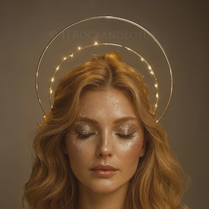 Glowing Halo Crown: Light-Up Angel Headpiece for Cosplay & Festivals - Pageant Nativity Halo