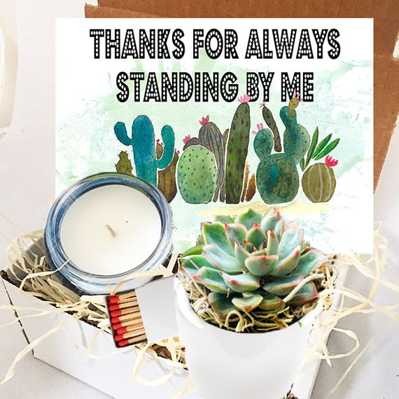 Thanks for Always Standing by Me - Succulent Gift Box - Live Succulent  Sunshine Box - Thank You - Miss You - Birthday Send a Gift - - Etsy