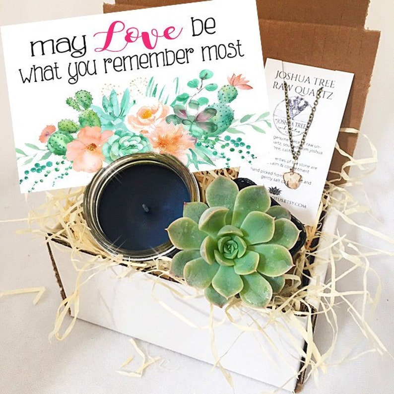 Sympathy Succulent Gift Box May Love Be What You Remember Etsy