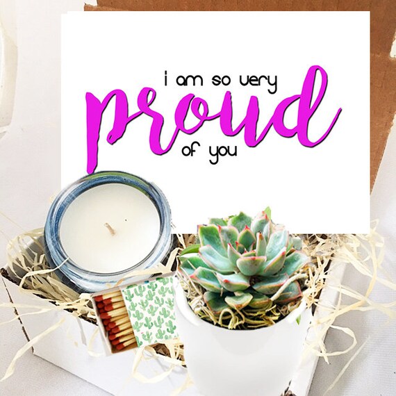 Succulent Gift Box Congratulations I Am So Proud Of You Etsy