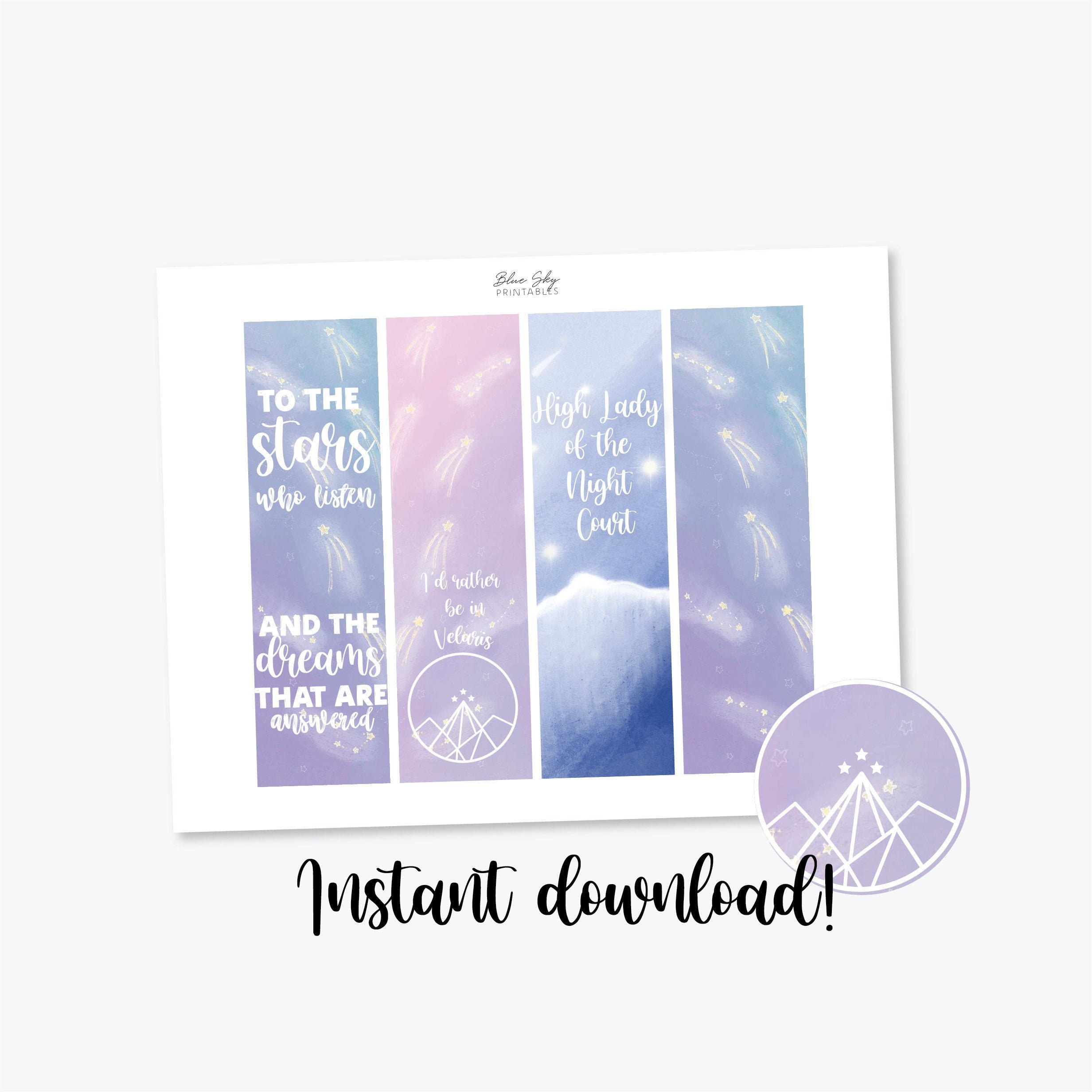 Printable Bookmarks ACOTAR PRINTABLE Instant Download Etsy Canada