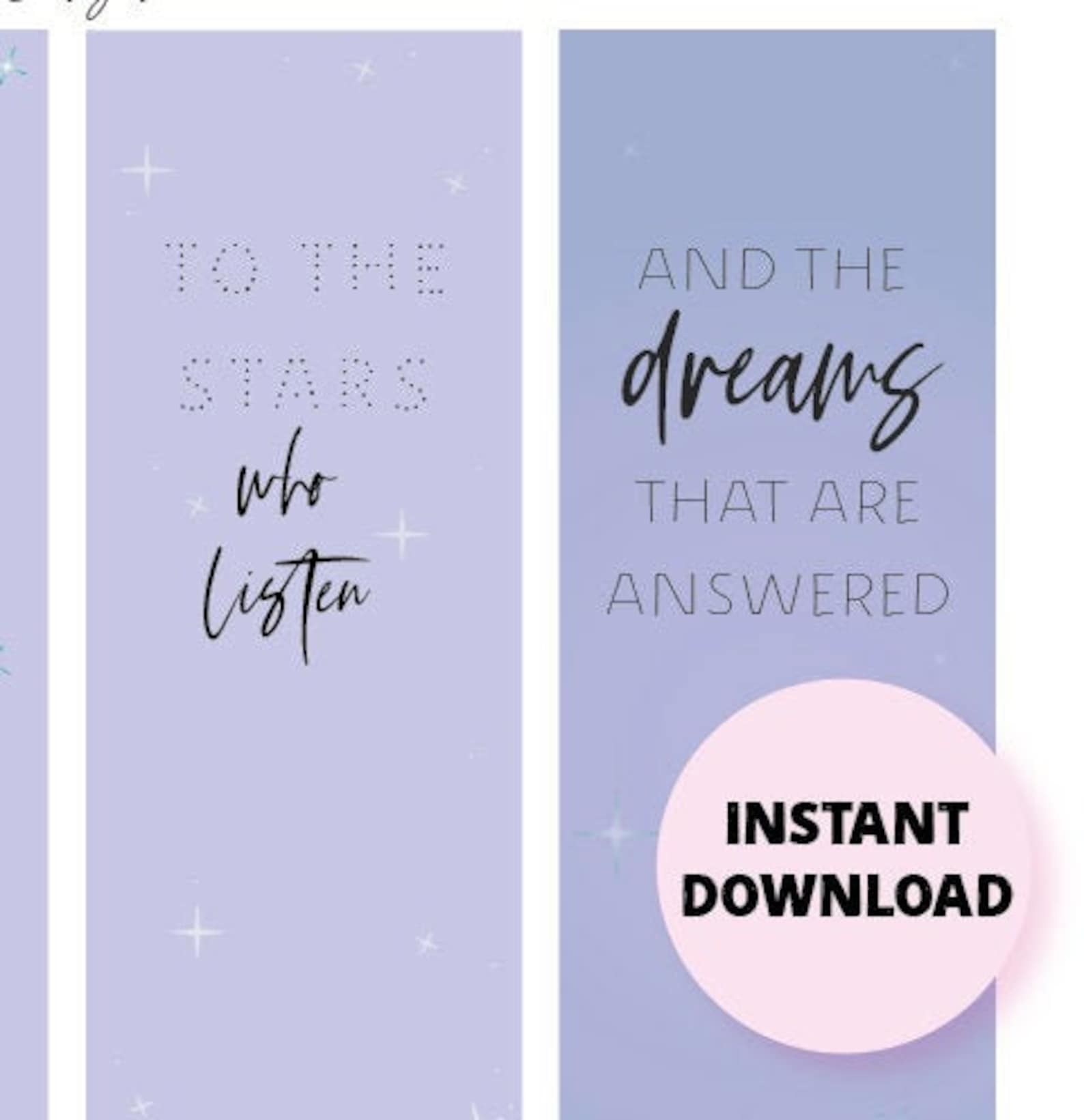Printable Bookmarks ACOTAR PRINTABLE Instant Download Etsy
