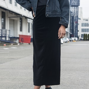 Vintage Velvet Slit Skirt