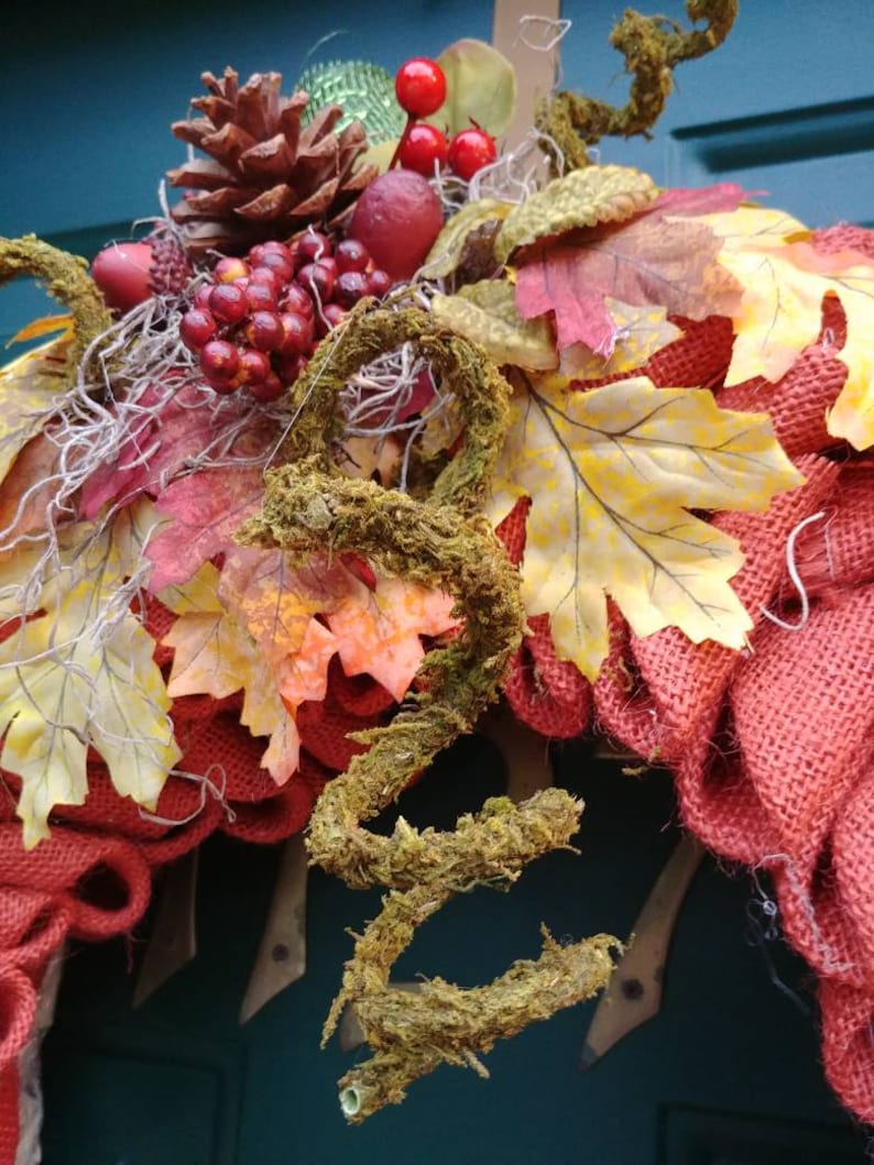 Pumpkin Wreath Thanksgiving Wreath Front Door Decor Farmhouse Decor Fall Decorations Burlap Wreath Fall Wreath Burlap Pumpkin Wreath