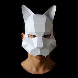 CAT Mask (man) - Easy to make cat mask from card, with this PDF download