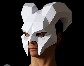 DEMON Mask - Perfect for Halloween! Make your own devil mask from card, with this PDF download