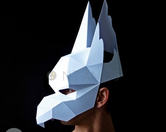 GRIFFIN Mask - Build your own mythical creature mask with this Low-Poly PDF mask template