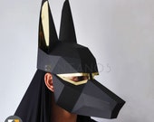 ANUBIS Mask - Easy to make Egyptian mask - Make a Low-Poly paper mask