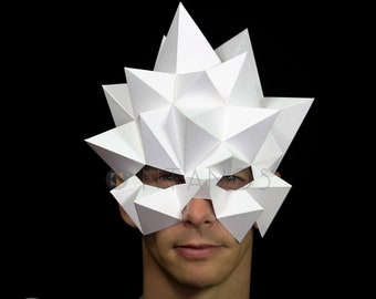 Masque BLAST - Masque polygonal Low-Poly facile à télécharger en PDF