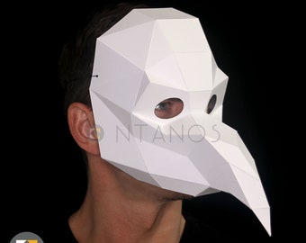 PLAGUE DOCTOR-masker - Maak een klassiek papieren Plague Doctor-masker met deze PDF-sjabloon