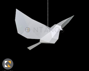 3D Paper Bird Spread Wings - Make a paper 3D bird decoration with this PDF download