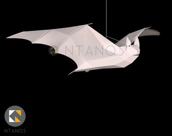 3D BAT Paper Sculpture - Make a flying paper bat decoration with this PDF download
