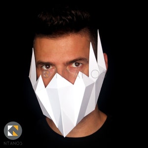 Masque SPIKY MUZZLE - Réalisez ce masque facile à partir d'une carte, avec ce modèle PDF instantané