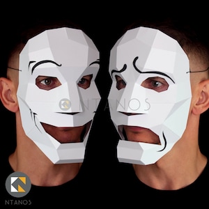Masques DRAMA - Créez votre propre paire de masques en papier Comédie et Tragédie avec ce téléchargement instantané