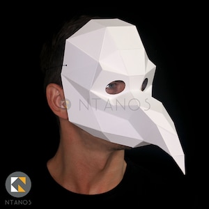 PLAGUE DOCTOR-masker - Maak een klassiek papieren Plague Doctor-masker met deze PDF-sjabloon