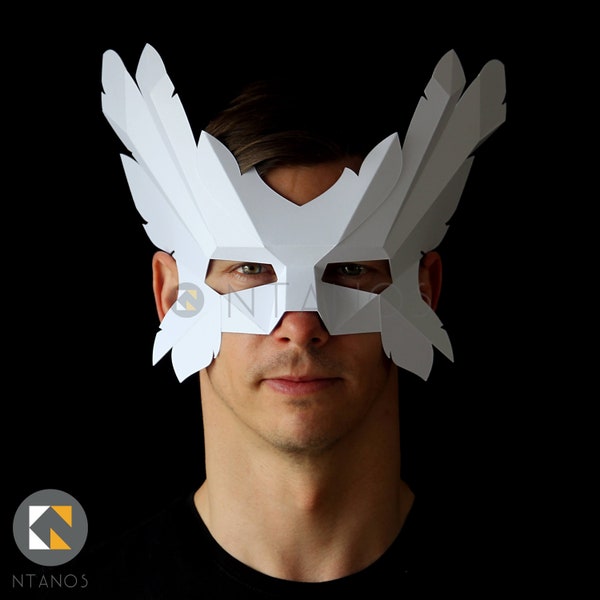 Máscara ÍCARO: haga una máscara alada fácil a partir de una tarjeta con esta descarga de PDF