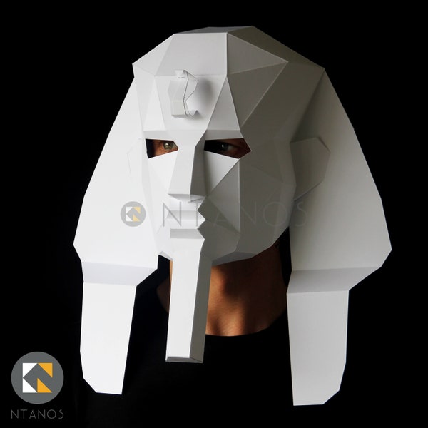 PHARAO Maske - Ägyptische Maske mit Karte aus PDF Download selber machen