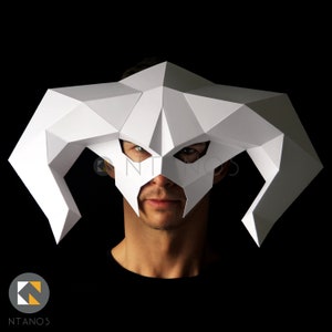 Masque BALROG - Fabriquez ce masque du démon Balrog à partir d'une carte, en utilisant ce modèle de masque PDF
