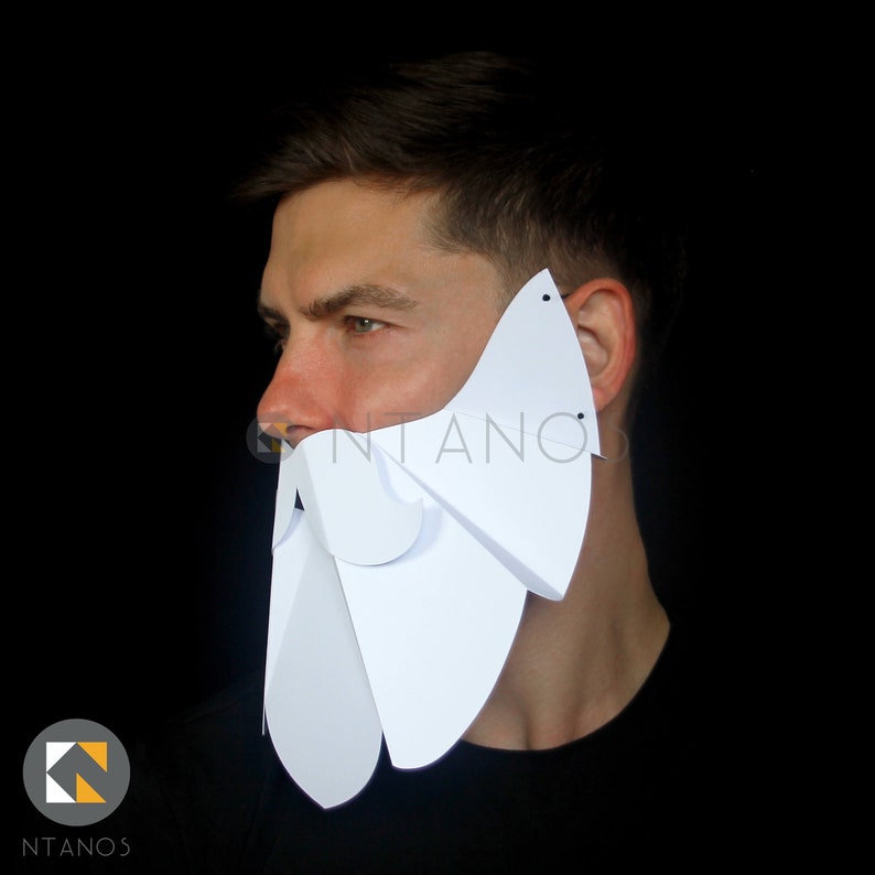 Paper BEARD Easy to make geometric papercraft beard Etsy