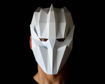 Máscara Geométrica - Máscara facial completa que puedes hacer con esta plantilla