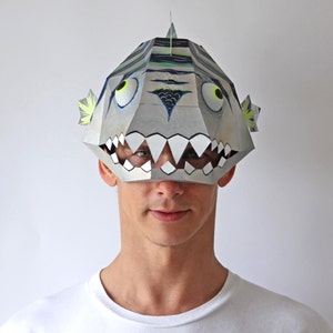 BAD FISH Mask Make this funny mask from card, using this easy PDF pattern image 5