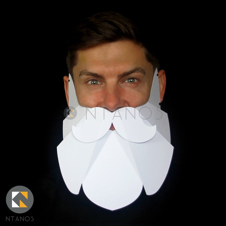 Paper BEARD Easy to make geometric papercraft beard Etsy