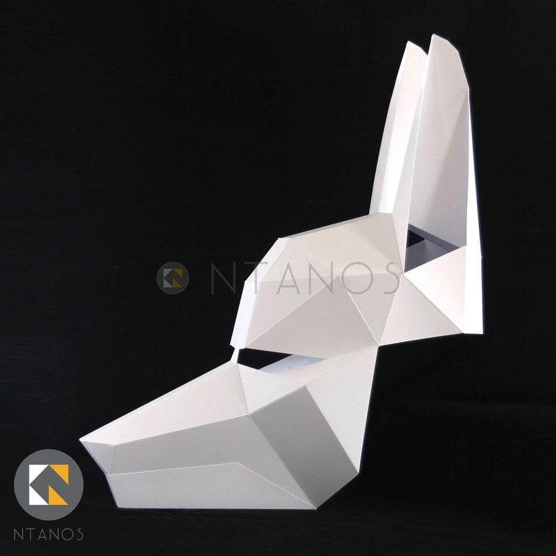 ANUBIS Mask Easy to make Egyptian mask Make a Low-Poly paper mask image 3