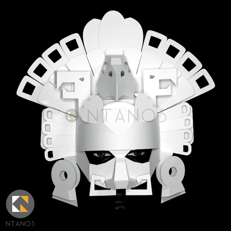 AZTEC Headdress Mask Make It With Paper Card and This PDF Etsy UK