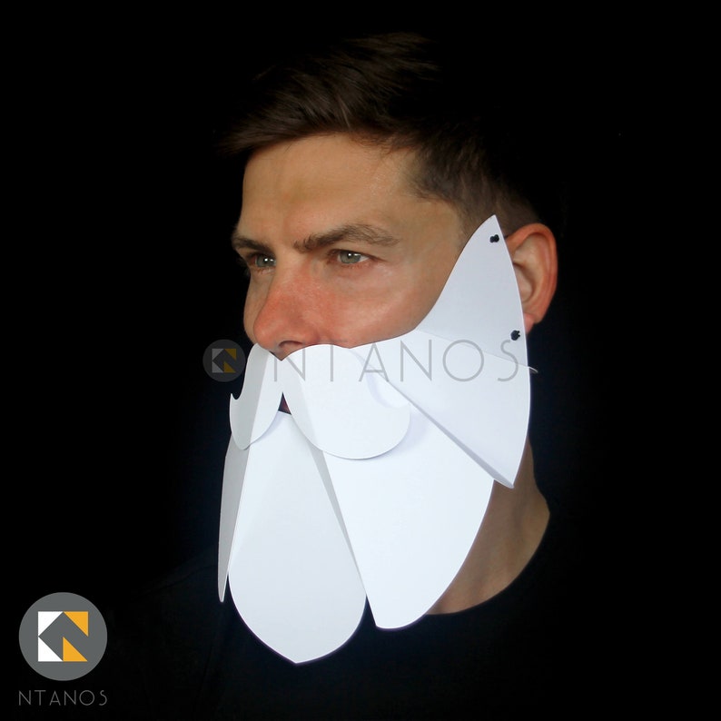 Paper BEARD Easy to make geometric papercraft beard Etsy