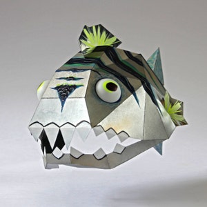 BAD FISH Mask Make this funny mask from card, using this easy PDF pattern image 4