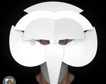 SHELL-masker - Maak dit masker met behulp van de PDF-sjabloon en het papier