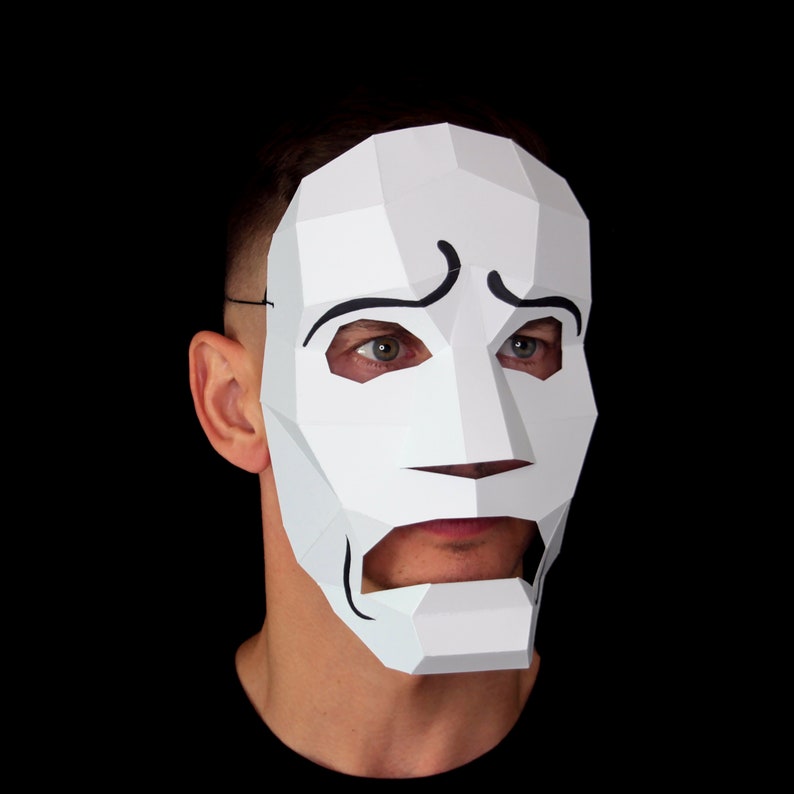 DRAMA Masks Make Your Own Pair of Comedy and Tragedy Paper Etsy