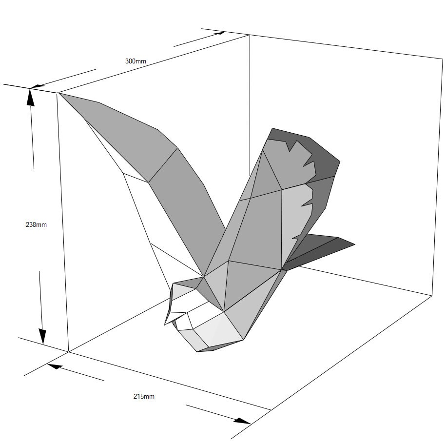 3D Paper Bird Flying Make a paper 3D bird decoration with Etsy