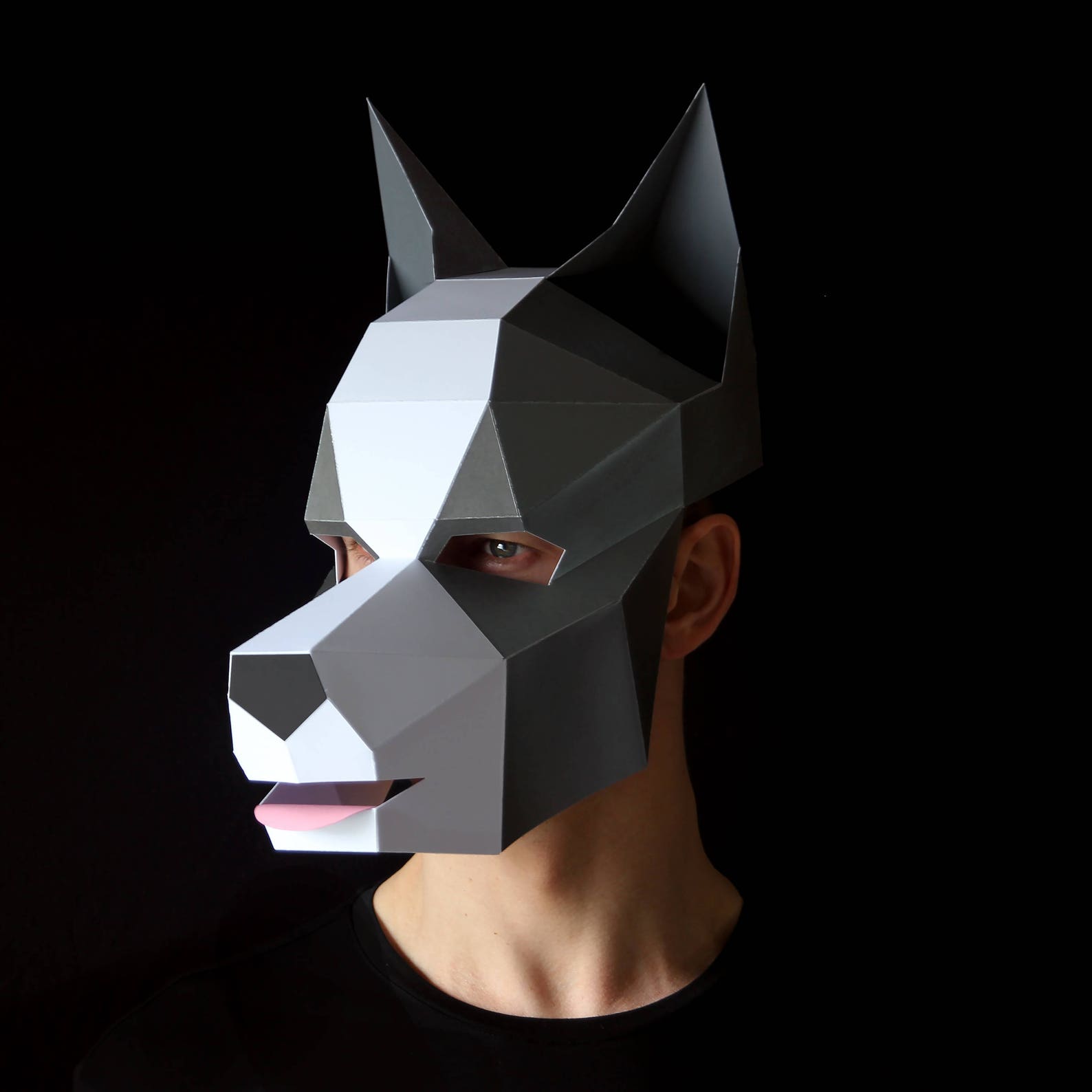 DOG Mask Build Your Own 3D Dog Mask From Card Using This - Etsy