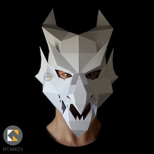 DRAGON Mask Make your own 3D dragon mask with this template image 4