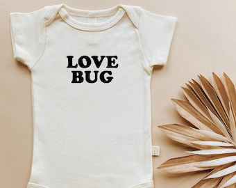 Love Bug Onesie® Bodysuit, Organic Baby Clothes, Gender Neutral Baby Clothes, Coming Home Baby Clothes, Newborn Baby Clothes, Made in USA
