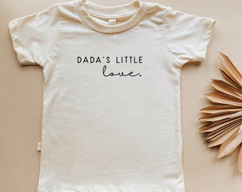 Dadas Little Love Organic Tee for Kids, Organic Kids T-shirt, Kids Graphic Tee, Organic Cotton, Children's Gift, Unisex Word Design, Dada