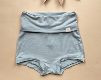 Bamboo Bloomers - Sage, Baby, Girl, Boy, Infant, Pants, Shorts, Unisex, shorties, soft, stretchy, Youth, Gender Neutral, Child, Bummies